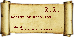 Kertész Karolina névjegykártya